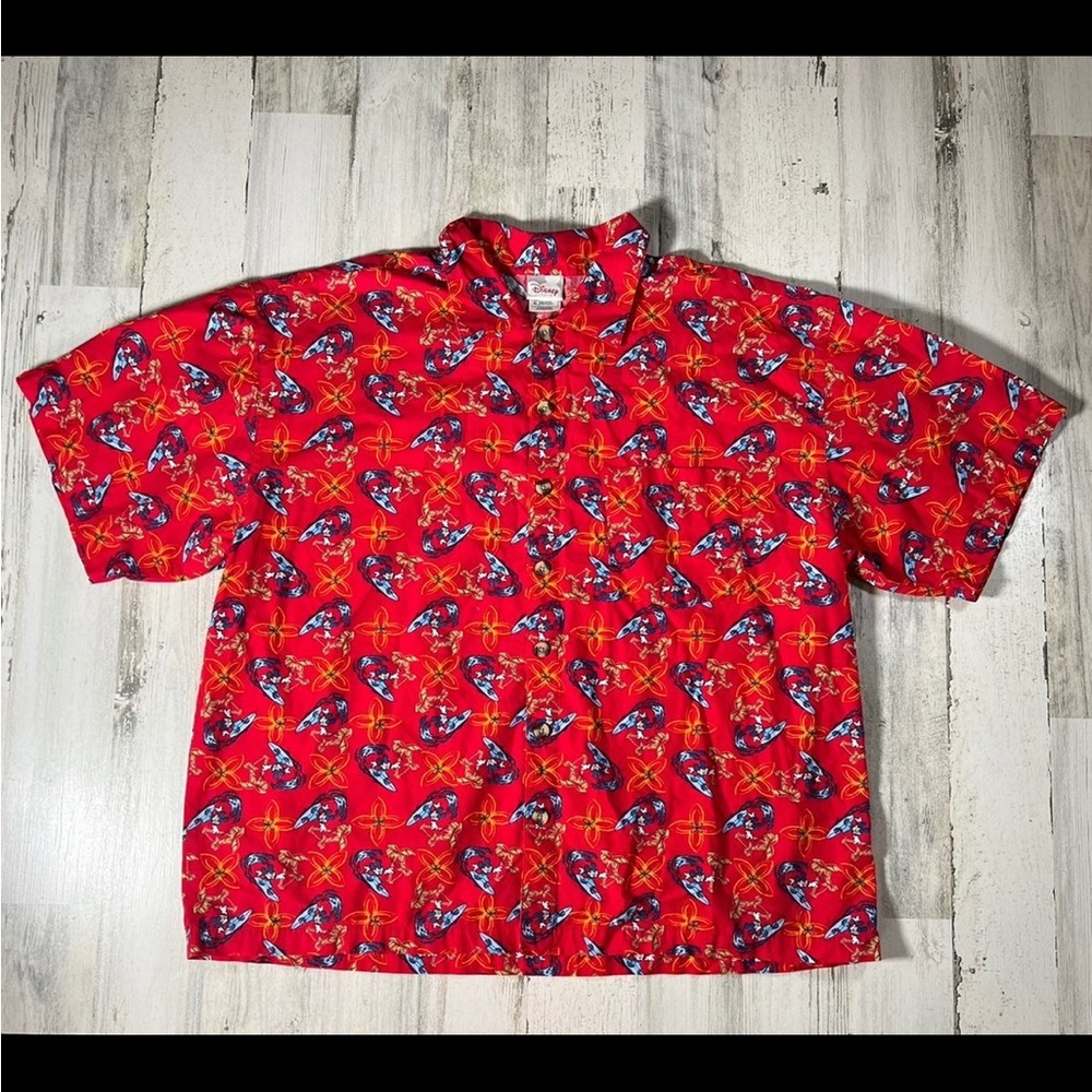 Disney Store Mickey surfing button up